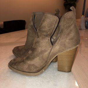 Tan suede ankle boots